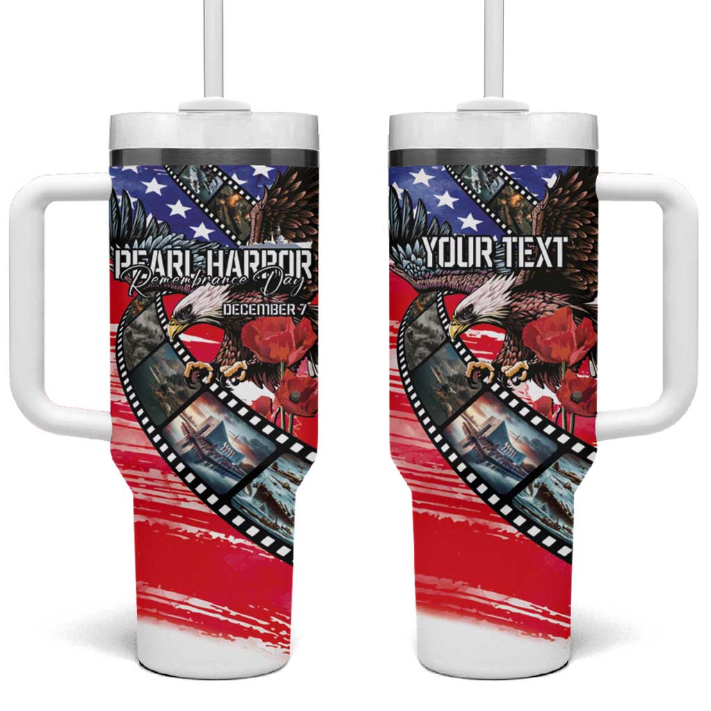 Pearl Harbor Remembrance Day Personalized Tumbler With Handle Lest We Forget - The Bald Eagle Remembers - Wonder Print Shop