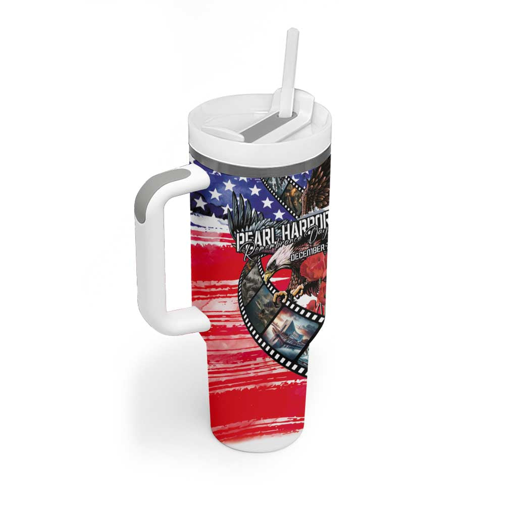 Pearl Harbor Remembrance Day Personalized Tumbler With Handle Lest We Forget - The Bald Eagle Remembers - Wonder Print Shop