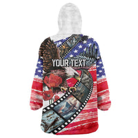 Pearl Harbor Remembrance Day Personalized Wearable Blanket Hoodie Lest We Forget - The Bald Eagle Remembers - Wonder Print Shop