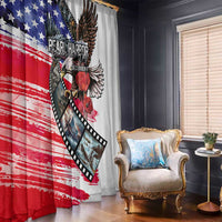 Pearl Harbor Remembrance Day Window Curtain Lest We Forget - The Bald Eagle Remembers - Wonder Print Shop
