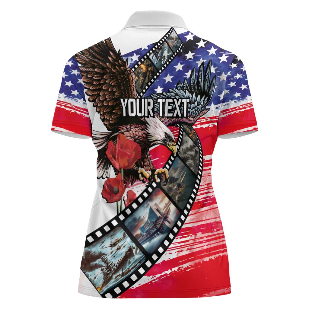 Pearl Harbor Remembrance Day Personalized Women Polo Shirt Lest We Forget - The Bald Eagle Remembers - Wonder Print Shop