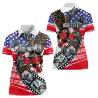 Pearl Harbor Remembrance Day Personalized Women Polo Shirt Lest We Forget - The Bald Eagle Remembers - Wonder Print Shop