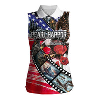 Pearl Harbor Remembrance Day Personalized Women Sleeveless Polo Shirt Lest We Forget - The Bald Eagle Remembers - Wonder Print Shop