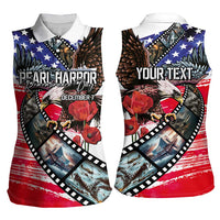 Pearl Harbor Remembrance Day Personalized Women Sleeveless Polo Shirt Lest We Forget - The Bald Eagle Remembers - Wonder Print Shop