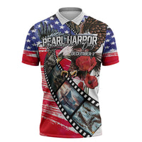 Pearl Harbor Remembrance Day Personalized Zipper Polo Shirt Lest We Forget - The Bald Eagle Remembers - Wonder Print Shop
