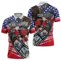 Pearl Harbor Remembrance Day Personalized Zipper Polo Shirt Lest We Forget - The Bald Eagle Remembers - Wonder Print Shop