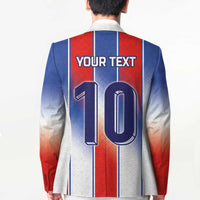 Custom France National Football Blazer Paris Architecture-Inspired Geometry - Wonder Print Shop