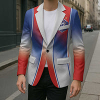 Custom France National Football Blazer Paris Architecture-Inspired Geometry - Wonder Print Shop
