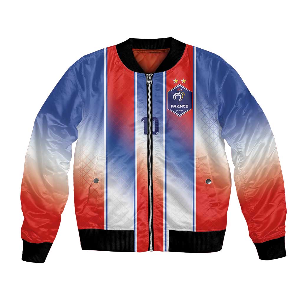 Custom France National Football Bomber Jacket Paris Architecture-Inspired Geometry - Wonder Print Shop