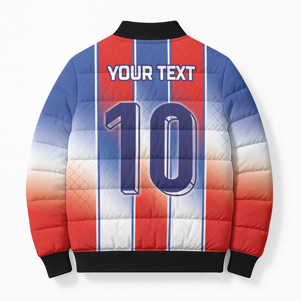 Custom France National Football Bomber Puffer Jacket Paris Architecture-Inspired Geometry - Wonder Print Shop