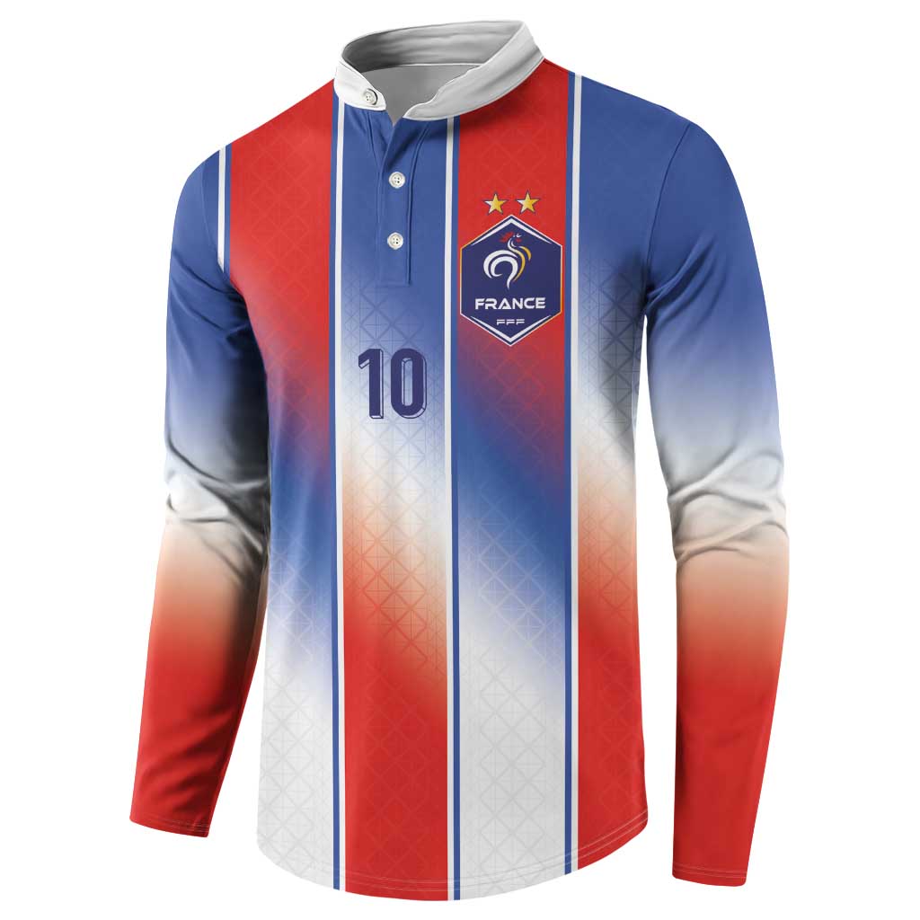 Custom France National Football Button Sweatshirt Paris Architecture-Inspired Geometry - Wonder Print Shop