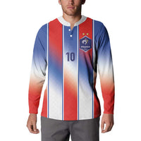 Custom France National Football Button Sweatshirt Paris Architecture-Inspired Geometry - Wonder Print Shop