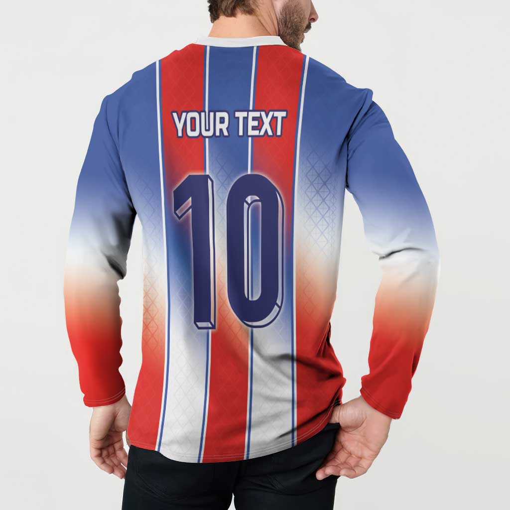 Custom France National Football Button Sweatshirt Paris Architecture-Inspired Geometry - Wonder Print Shop