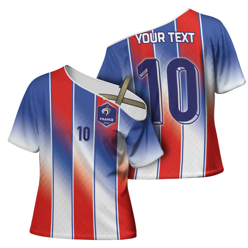 Custom France National Football Cross Shoulder Shirt Paris Architecture-Inspired Geometry - Wonder Print Shop