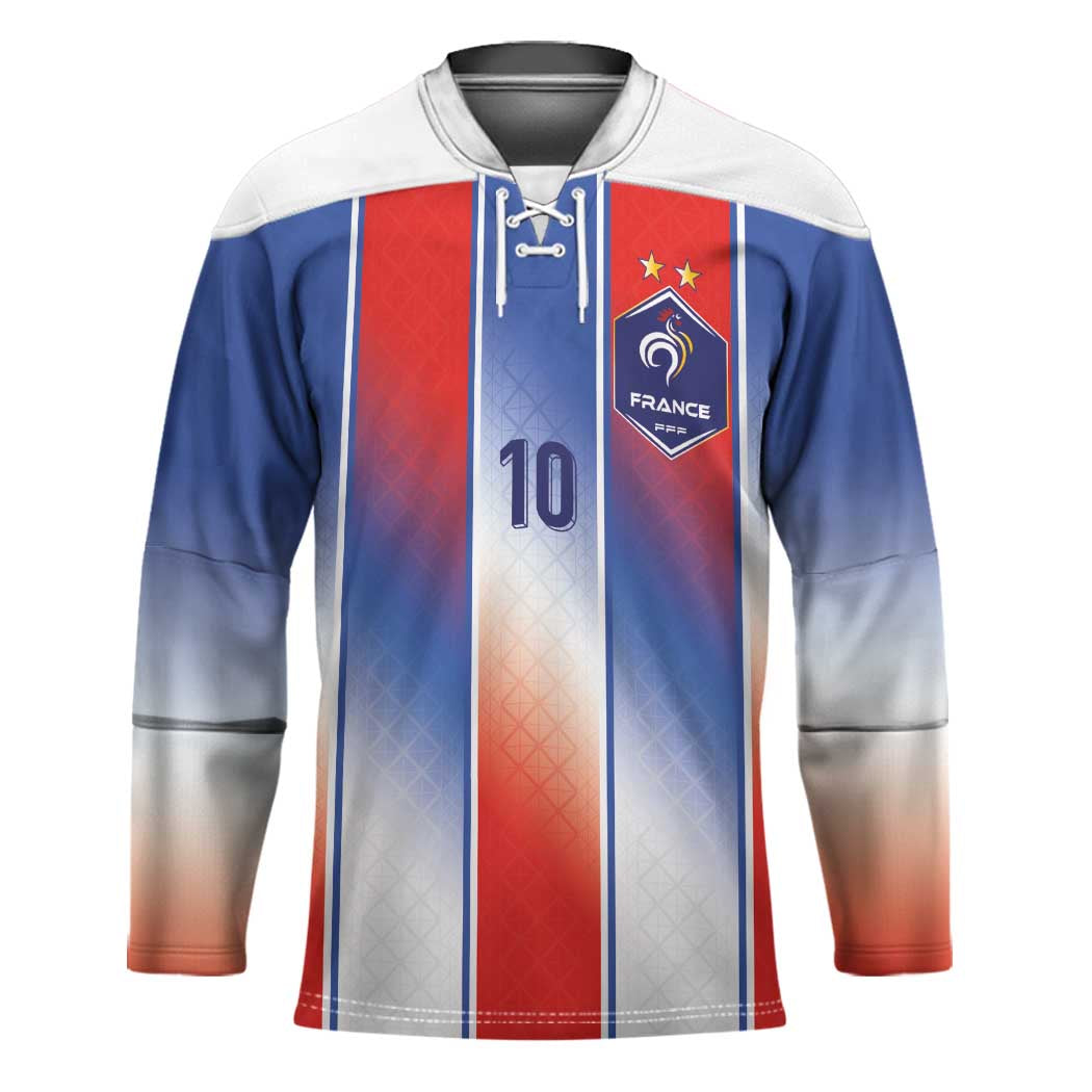 Custom France National Football Hockey Jersey Paris Architecture-Inspired Geometry - Wonder Print Shop