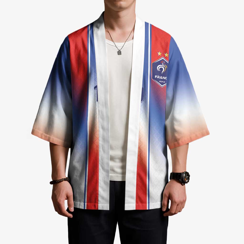 Custom France National Football Kimono Paris Architecture-Inspired Geometry - Wonder Print Shop