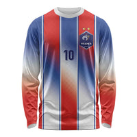 Custom France National Football Long Sleeve Shirt Paris Architecture-Inspired Geometry - Wonder Print Shop