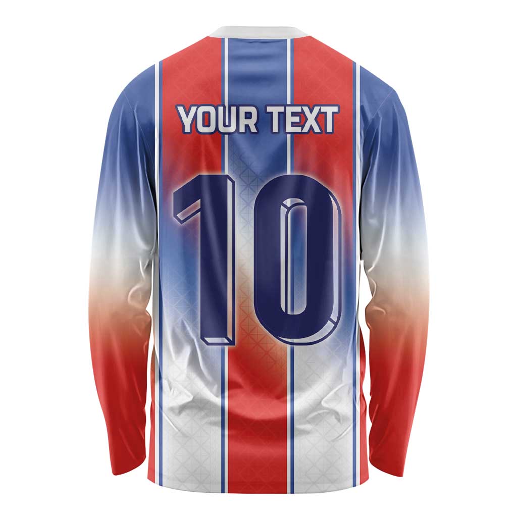 Custom France National Football Long Sleeve Shirt Paris Architecture-Inspired Geometry - Wonder Print Shop