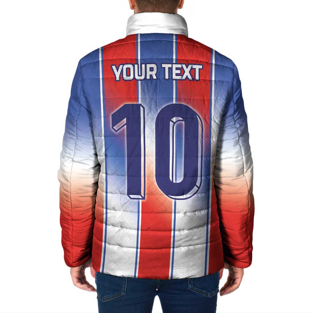 Custom France National Football Padded Jacket Paris Architecture-Inspired Geometry - Wonder Print Shop