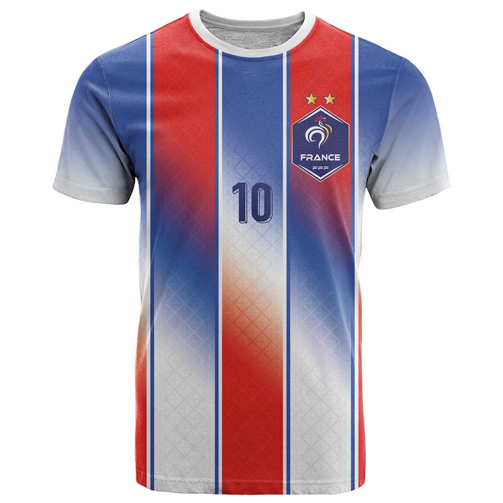 Custom France National Football T Shirt Paris Architecture-Inspired Geometry - Wonder Print Shop