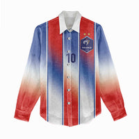 Custom France National Football Women Casual Shirt Paris Architecture-Inspired Geometry - Wonder Print Shop