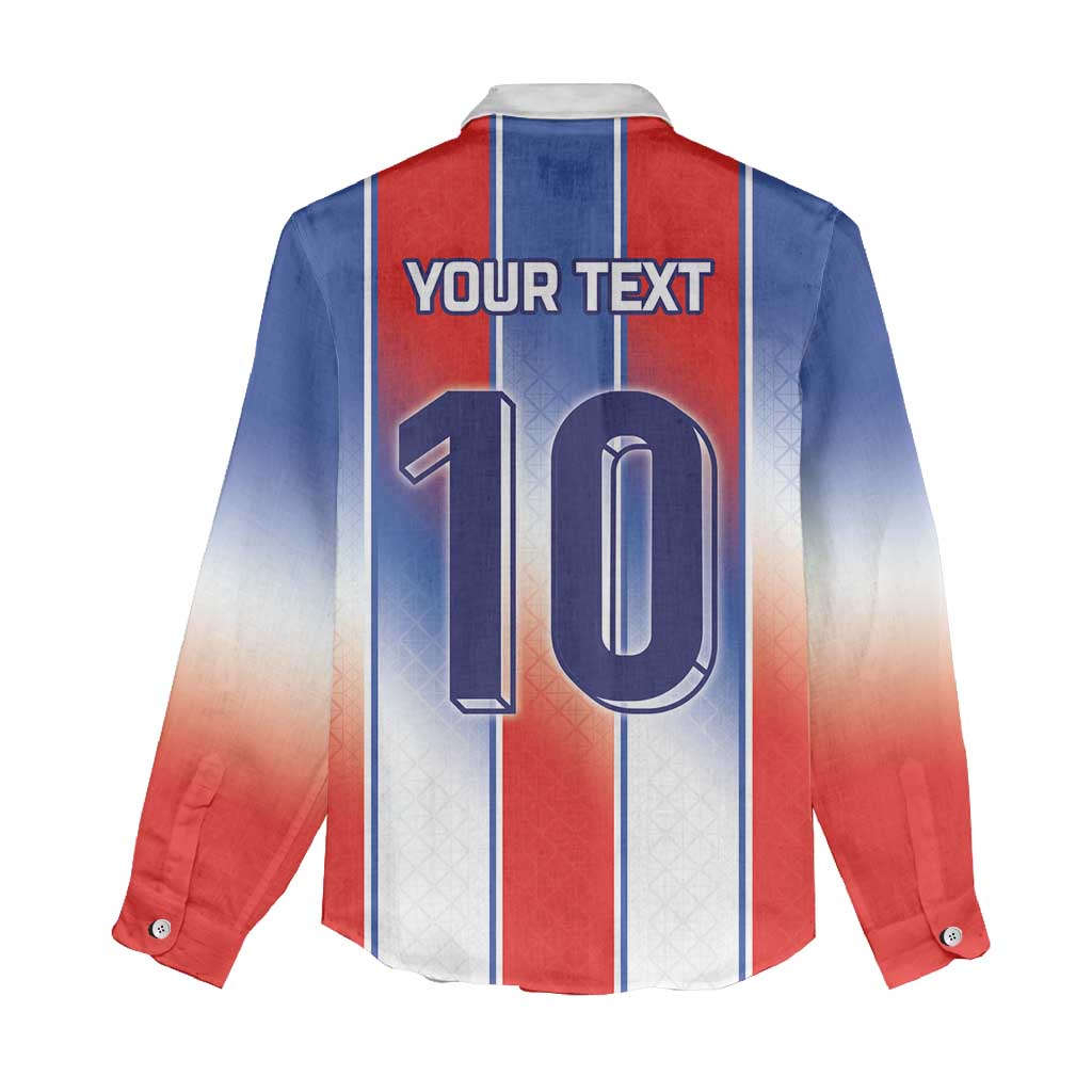 Custom France National Football Women Casual Shirt Paris Architecture-Inspired Geometry - Wonder Print Shop