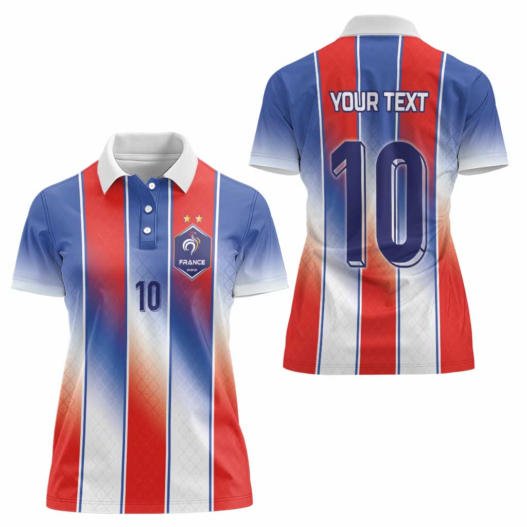 Custom France National Football Women Polo Shirt Paris Architecture-Inspired Geometry - Wonder Print Shop