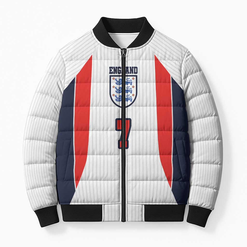 Custom England National Football Bomber Puffer Jacket Retro Style-Inspired 1998 - Wonder Print Shop