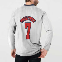 Custom England National Football Button Sweatshirt Retro Style-Inspired 1998 - Wonder Print Shop