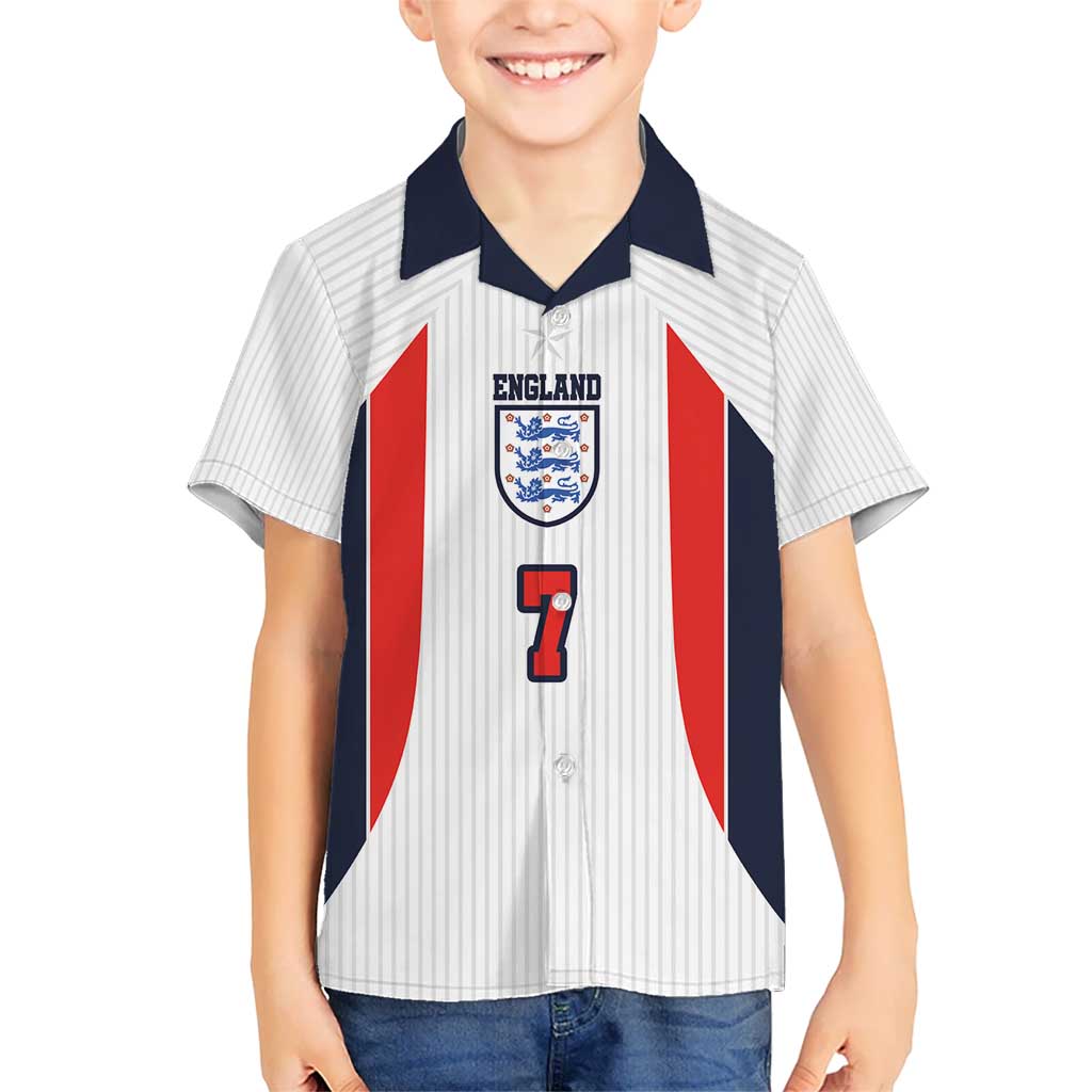 Custom England National Football Kid Hawaiian Shirt Retro Style-Inspired 1998 - Wonder Print Shop