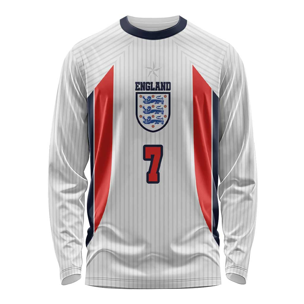 Custom England National Football Long Sleeve Shirt Retro Style-Inspired 1998 - Wonder Print Shop