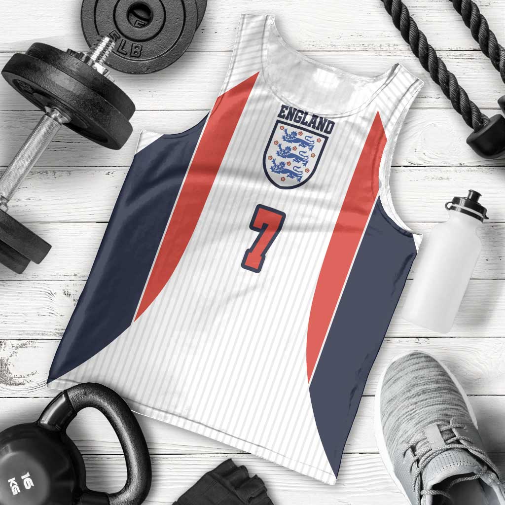 Custom England National Football Men Tank Top Retro Style-Inspired 1998 - Wonder Print Shop