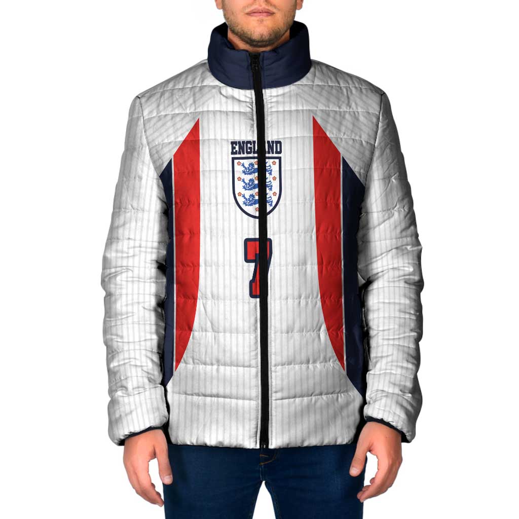 Custom England National Football Padded Jacket Retro Style-Inspired 1998 - Wonder Print Shop