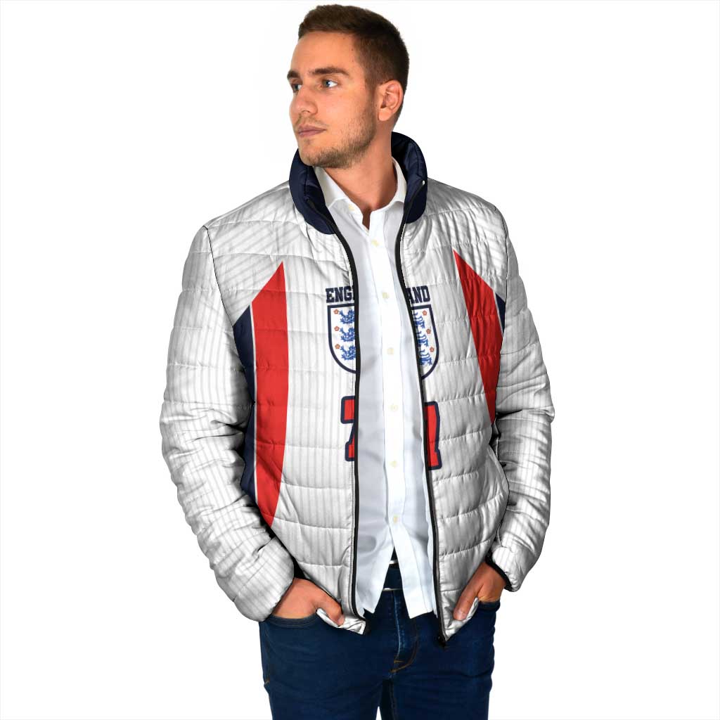 Custom England National Football Padded Jacket Retro Style-Inspired 1998 - Wonder Print Shop