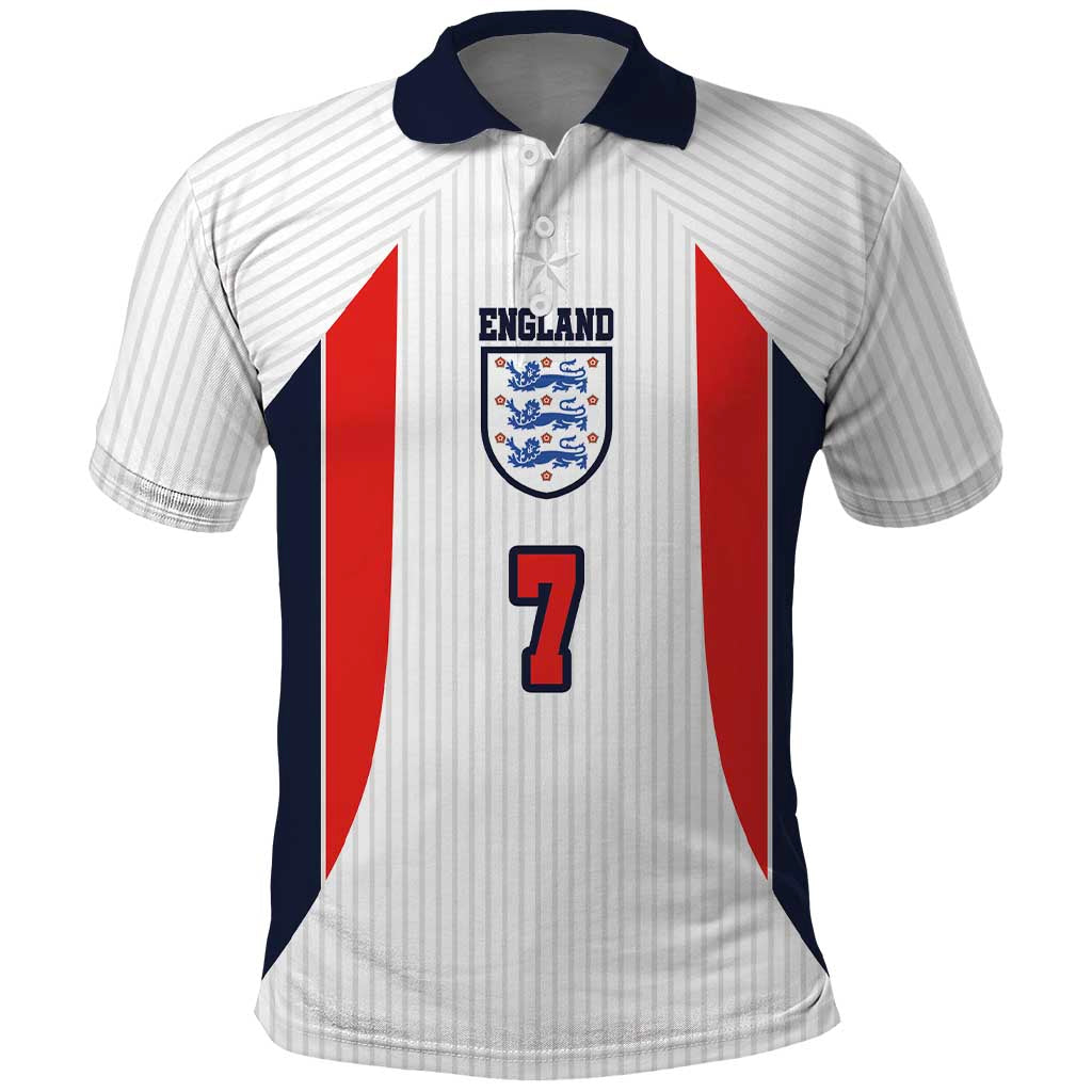 Custom England National Football Polo Shirt Retro Style-Inspired 1998 - Wonder Print Shop