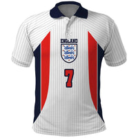Custom England National Football Polo Shirt Retro Style-Inspired 1998 - Wonder Print Shop