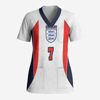 Custom England National Football Scrub Top Retro Style-Inspired 1998 - Wonder Print Shop
