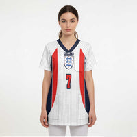 Custom England National Football Scrub Top Retro Style-Inspired 1998 - Wonder Print Shop
