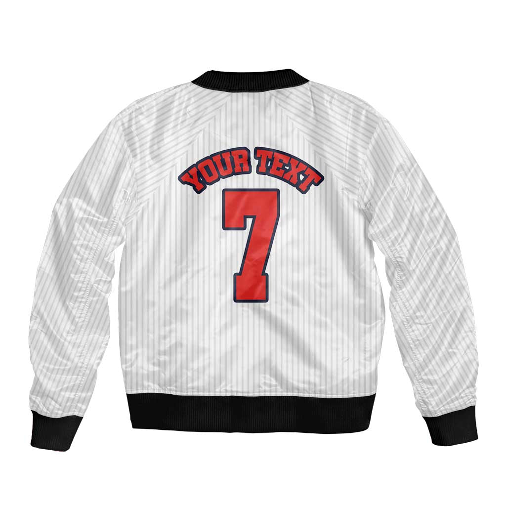 Custom England National Football Sleeve Zip Bomber Jacket Retro Style-Inspired 1998 - Wonder Print Shop