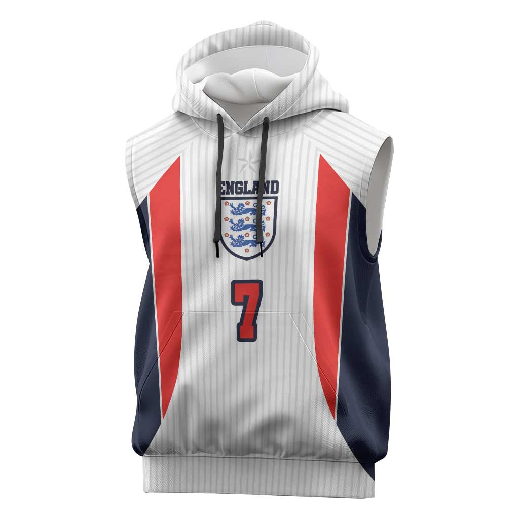 Custom England National Football Sleeveless Hoodie Retro Style-Inspired 1998 - Wonder Print Shop