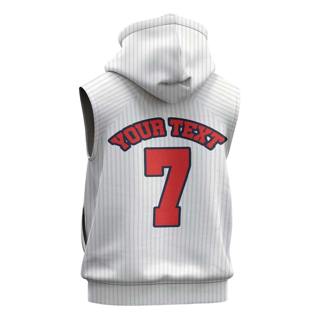 Custom England National Football Sleeveless Zip Hoodie Retro Style-Inspired 1998 - Wonder Print Shop