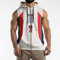 Custom England National Football Sleeveless Zip Hoodie Retro Style-Inspired 1998 - Wonder Print Shop