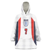 Custom England National Football Wearable Blanket Hoodie Retro Style-Inspired 1998 - Wonder Print Shop
