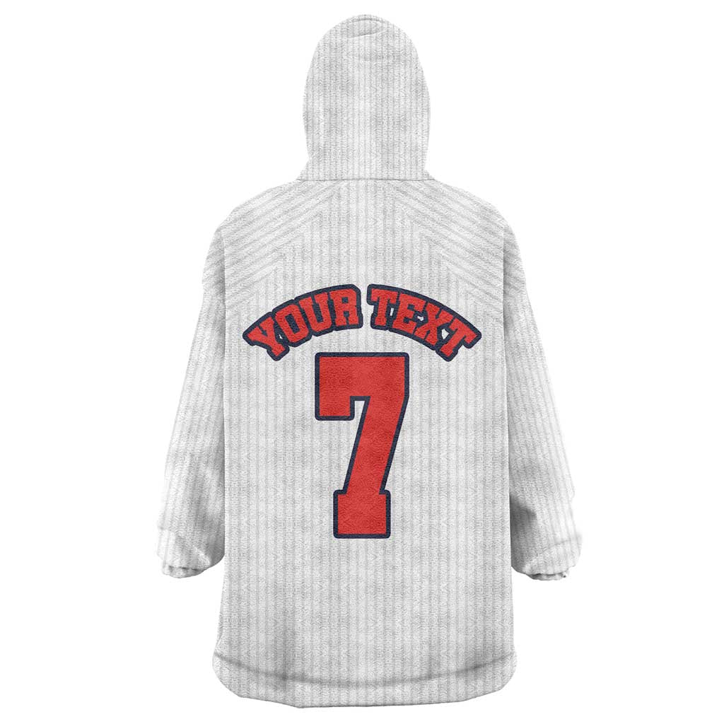 Custom England National Football Wearable Blanket Hoodie Retro Style-Inspired 1998 - Wonder Print Shop