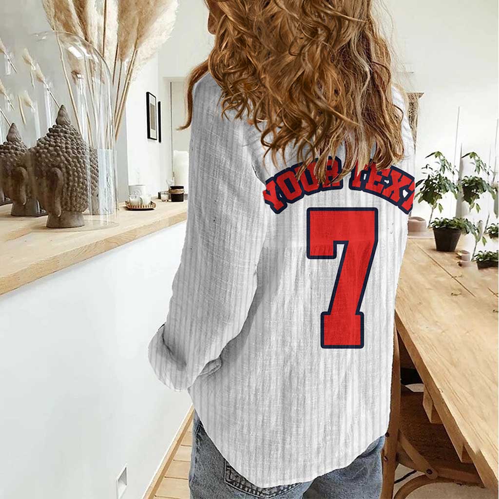 Custom England National Football Women Casual Shirt Retro Style-Inspired 1998 - Wonder Print Shop