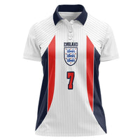 Custom England National Football Women Polo Shirt Retro Style-Inspired 1998 - Wonder Print Shop