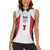 Custom England National Football Women Sleeveless Polo Shirt Retro Style-Inspired 1998 - Wonder Print Shop