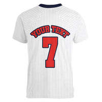 Custom England National Football Women V-Neck T-Shirt Retro Style-Inspired 1998 - Wonder Print Shop