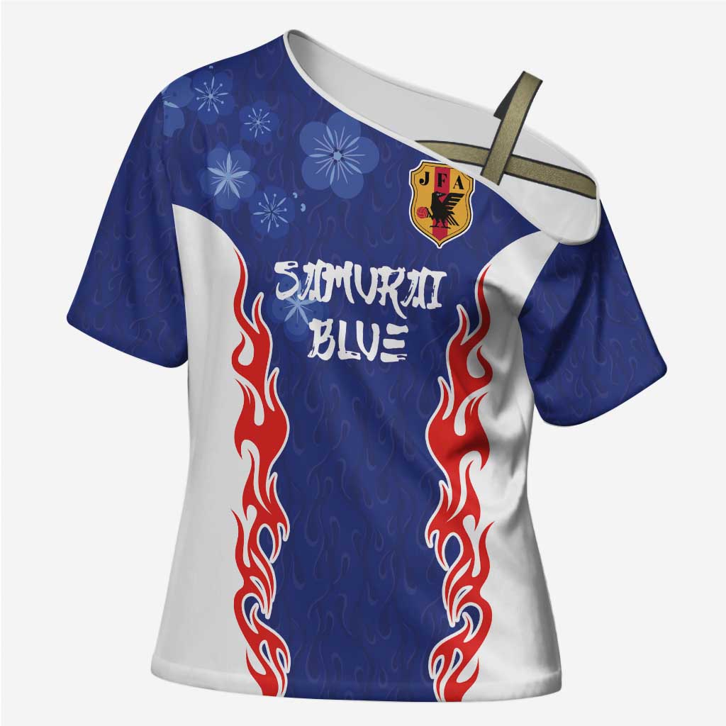 Custom Japan National Football Cross Shoulder Shirt Retro Style-Inspired 1998 - Wonder Print Shop