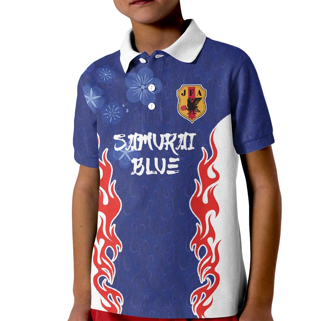 Custom Japan National Football Kid Polo Shirt Retro Style-Inspired 1998 - Wonder Print Shop